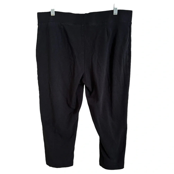J Jill Purejill Size Medium Black Slim Leg Cropped Knit Pants Casual Modal Pima - Picture 2 of 4